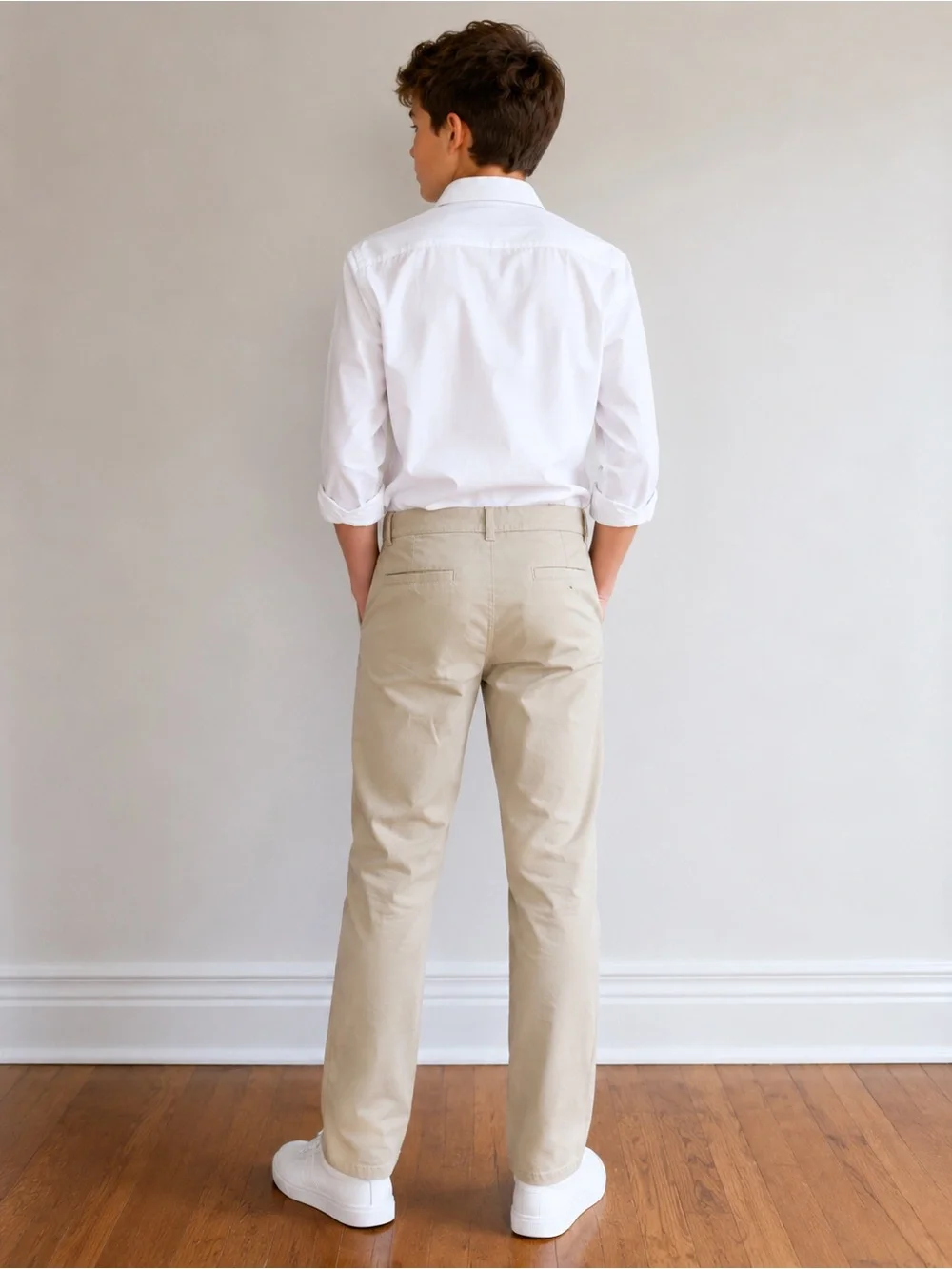Gap Kids 98% Cotton Boys Beige Chino Pants NWT  Size 12